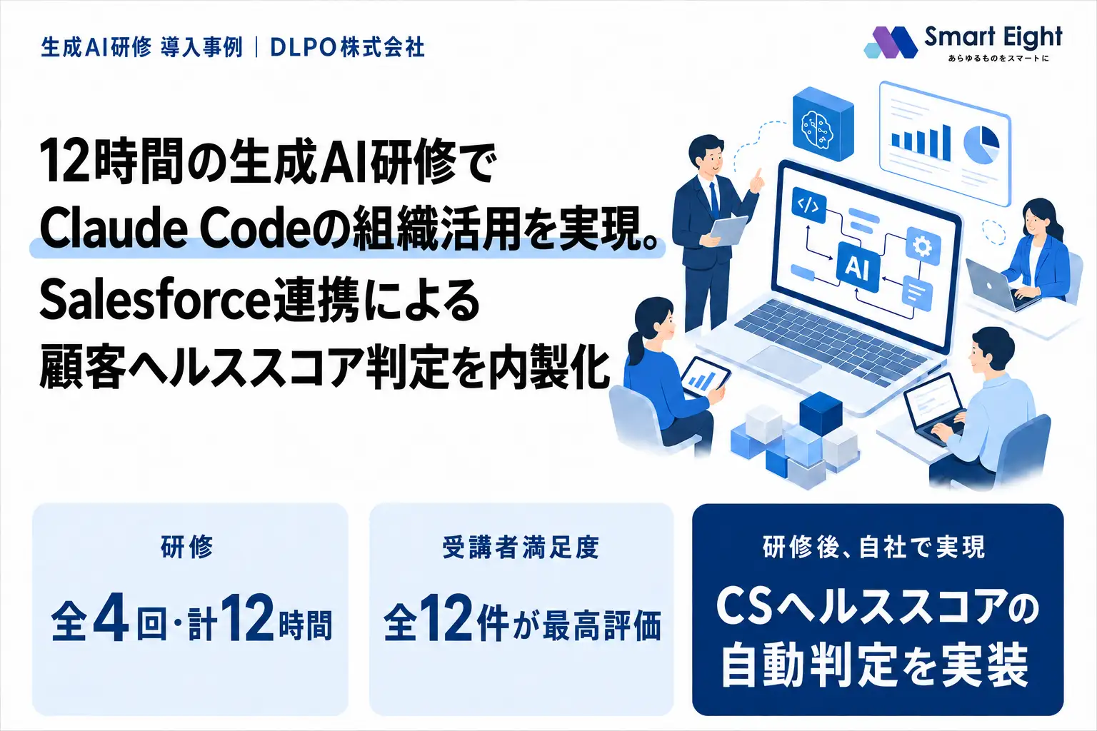 DLPO株式会社｜研修後にSalesforce連携の顧客ヘルススコア判定を自社構築