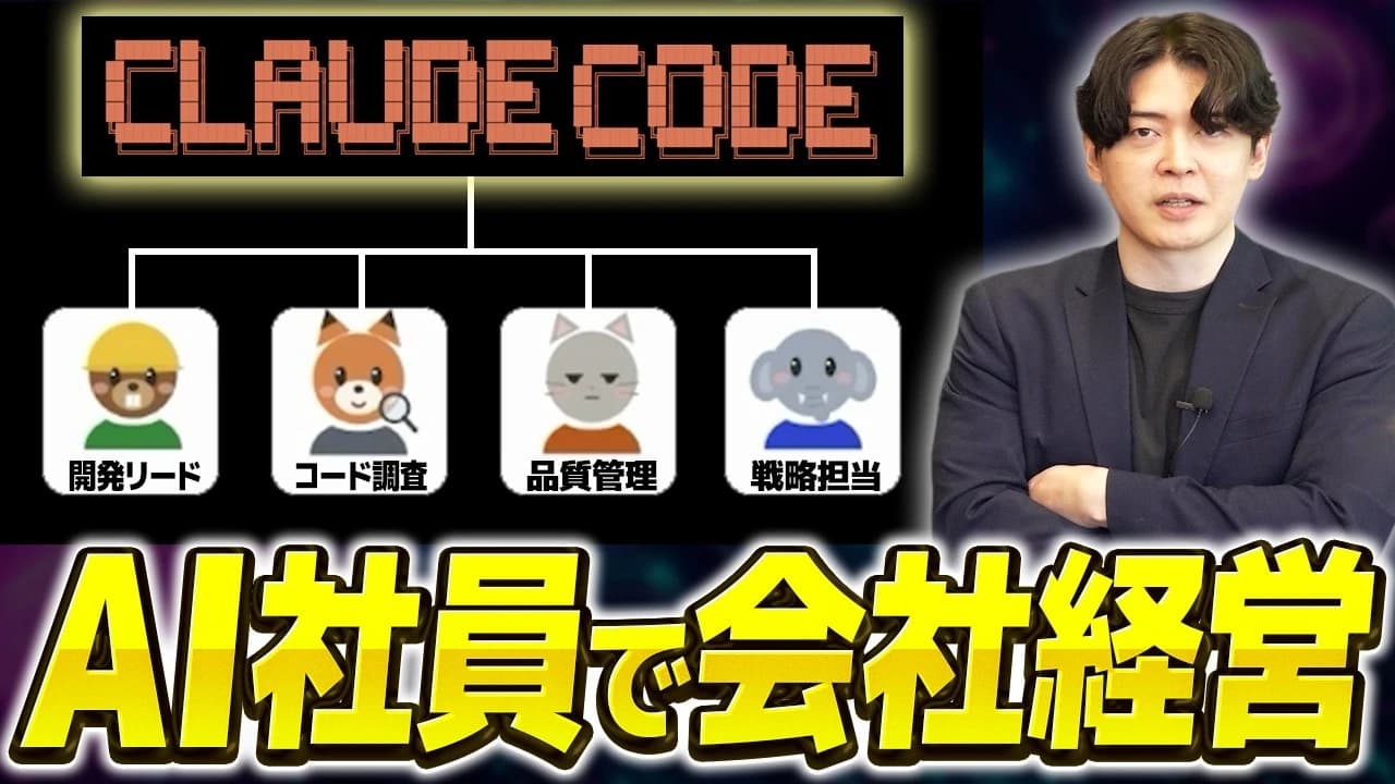【完全解説】Claude Codeで「AI社員組織」を構築して業務・開発を全自動化する方法